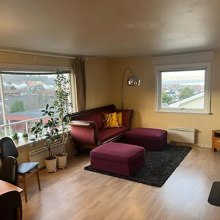 Cozy With A Fireplace, Well Connected To Bus, Quiet And View Over The Fjord Apartment